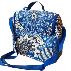 Vera Bradley Blue Star Medallion Print Insulated Lunch Bag Shoulder Crossbody